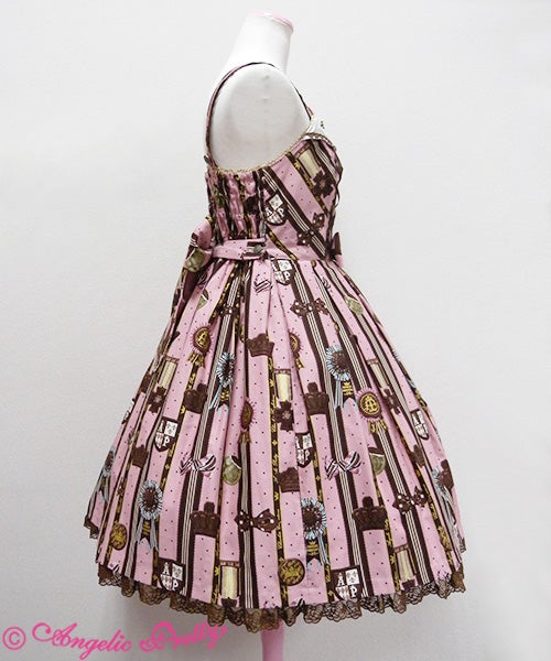 Chocolate Rosette Collared JSK Set by Angelic Pretty