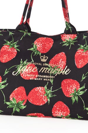 ⭐︎未使用品 JaneMarple ストロベリー柄トートバッグ Jane Marple ストロベリー柄 トートバッグ Jane Marple ストロベリー