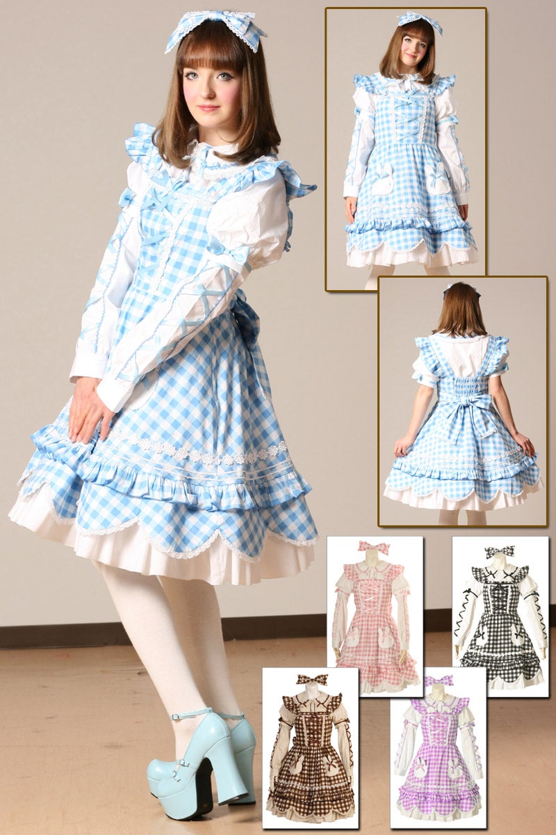 Bunny Patch Gingham JSK Set (L236) by Bodyline