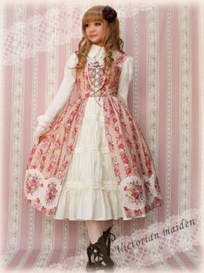 Rose Bouquet Stripe Elegant JSK by Victorian Maiden