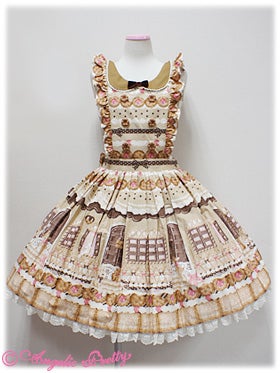 Angelic Pretty Sweet Cream House スカート Sweet Cream House Apron-style Skirt by Angelic Pretty