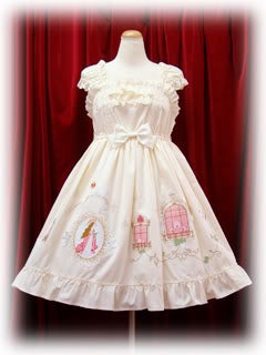 BABY 天使の窓柄アップリケ　ジャンパースカート Angel's Window Print Applique Babydoll JSK by Baby, the Stars
