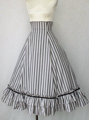 Regimental High Waist Long Skirt (2013) by Victorian Maiden
