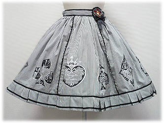 Glitter Playing Cards Skirt by Angelic Pretty