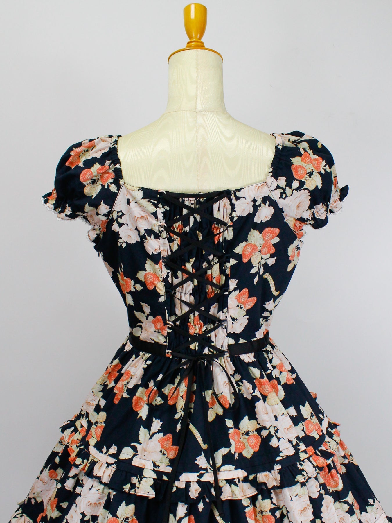 English Berry Ribbon Tiered Long OP by Victorian Maiden