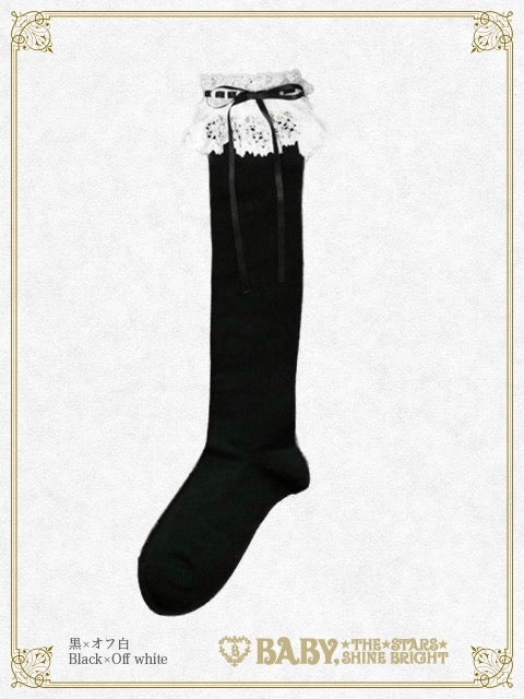 BABY, THE STARS SHINE BRIGHTリボンレースハイソックス Ribbon Knee Socks (2021) by Baby, the Stars Shine Bright
