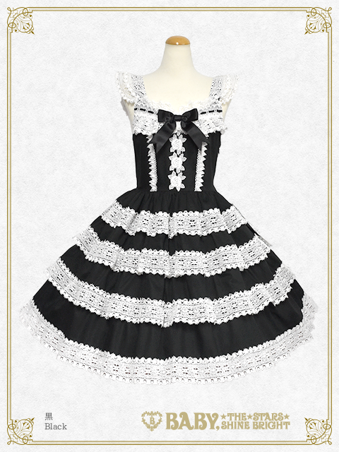 最終値下げ　BABY エリザベス　黒×黒　JSK ロリィタ　ジャンパースカート Elizabeth JSK by Baby, the Stars Shine Bright