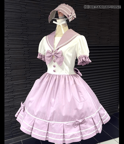 Heart Pocket Sailor Dress OP by Metamorphose Temps de Fille