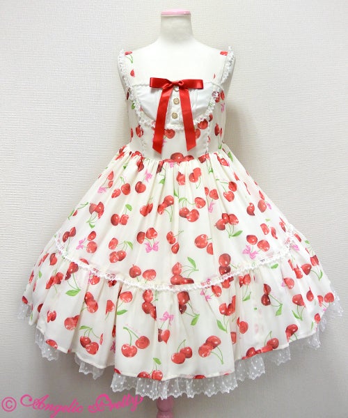 Drained Cherry Tiered JSK (2015) by Angelic Pretty