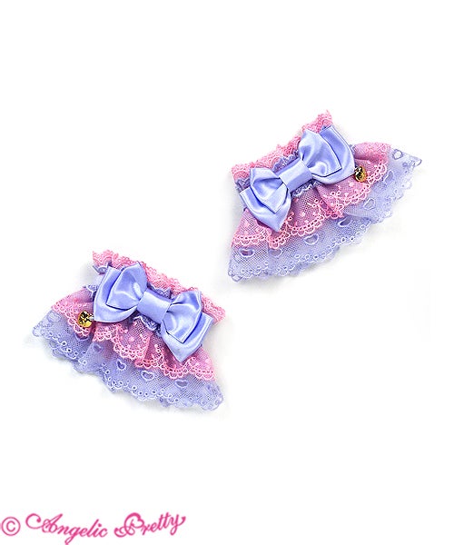 Heart Charm Color Scheme Wrist Cuffs (2019) by Angelic Pretty