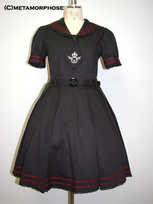 Sailor Short Sleeve OP (Monochrome) by Metamorphose Temps de Fille
