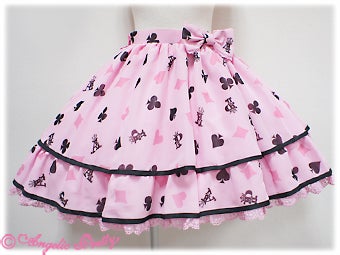 Angelic Pretty  Cards Skirt ピンク Royal Cards Skirt by Angelic Pretty