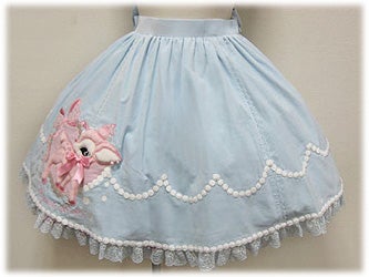 Milky-chan the Fawn Applique Skirt by Angelic Pretty