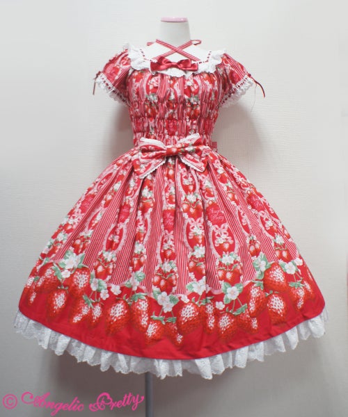 Berry Garden Shirring OP by Angelic Pretty