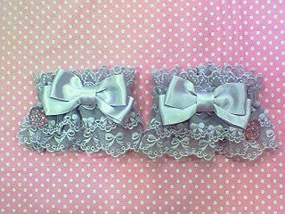 Heart Charm Wrist Cuffs by Angelic Pretty