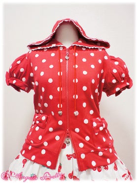 Polka Dot Short Sleeve Parka by Angelic Pretty