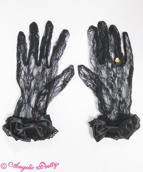 Angelic Pretty ロゴハートチャーム付きグローブ Lady Heart Charm Lace Gloves by Angelic Pretty