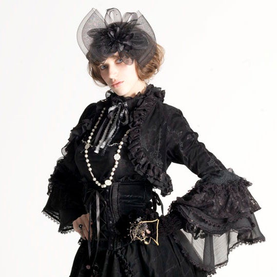 FRILL Velour Bolero Jacket by h.NAOTO
