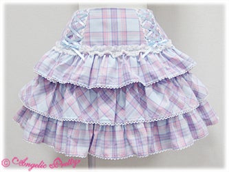 Macaron Tartan Frill Skirt by Angelic Pretty