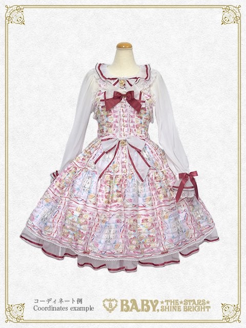 【タグ付新品】Ruban le Lien a la mode柄 ティアードJSK Ruban le Lien a la Mode Tiered JSK by Baby, the Stars Shine Bright