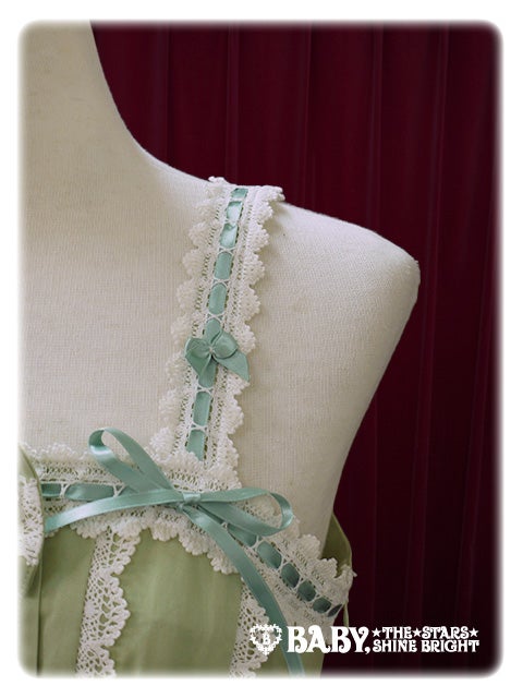 【2点セット】Chalmiere クロスモチーフJSK グリーン ペチコート Cheryl Lacy JSK II by Baby, the Stars Shine Bright