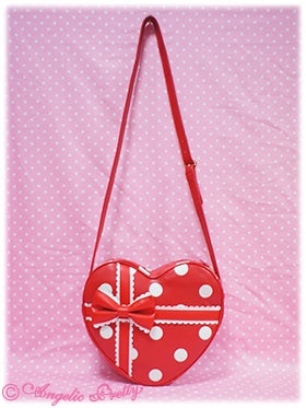Tokimeki Dot Heart Shoulder Bag by Angelic Pretty