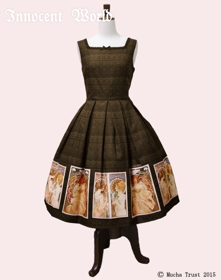 公*o様 Innocent World×ミュシャ&ヘッドドレスset♪ Mucha Square Neck JSK by Innocent World