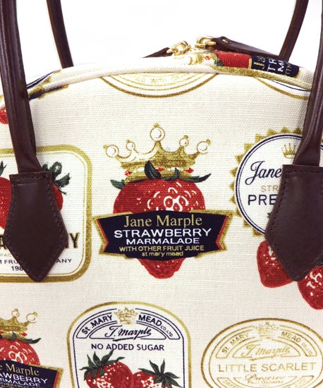 Strawberry Label Boston Bag by Jane Marple
