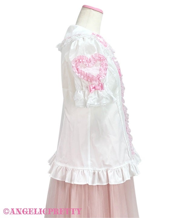 Frill Heart Short Sleeve Blouse by Angelic Pretty