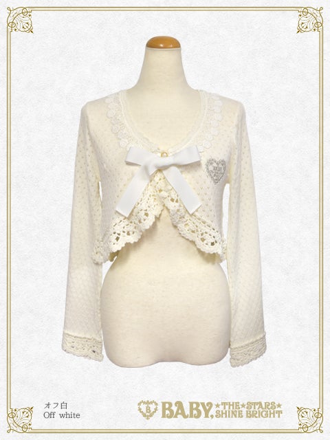 新品タグ付き BABY ローズレース姫袖ボレロ オフ白 Rose Lace Princess Sleeve Bolero by Baby, the Stars Shine Bright