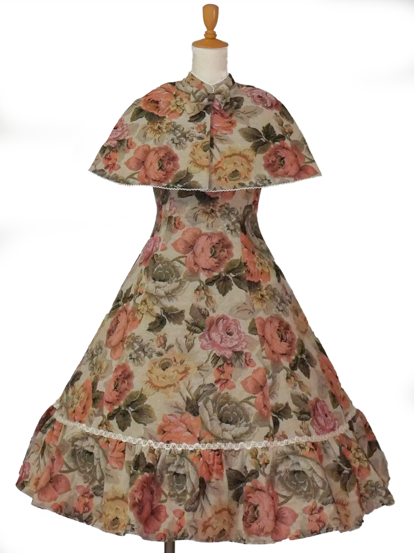 Rose Gobelin Tapestry JSK with Cape by Victorian Maiden