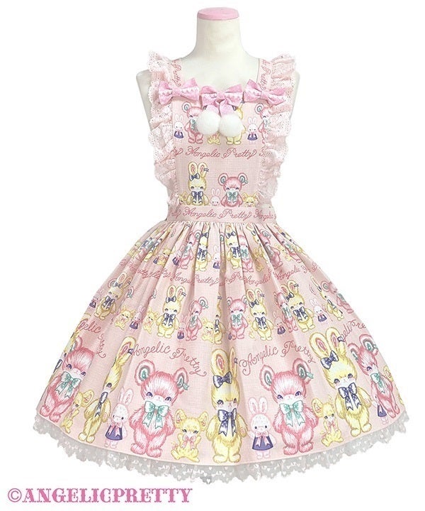 7/4まで値下げ Angelic PrettyふわふわToysエプロン風スカート 7/4まで