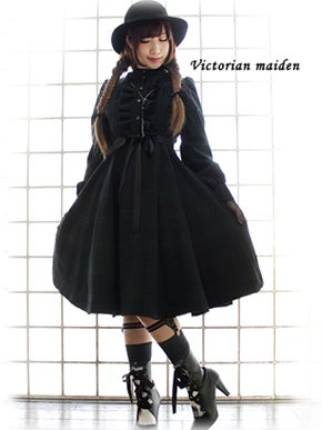 British Check Jasmine OP by Victorian Maiden