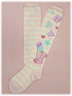 Toy Parade Stripe Knee Socks by Angelic Pretty
