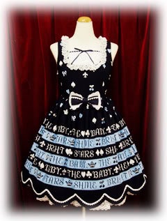 BABY スカート BABY Border Hem Scallop JSK by Baby, the Stars Shine Bright