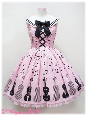 Classic Melody Round Collar JSK by Angelic Pretty