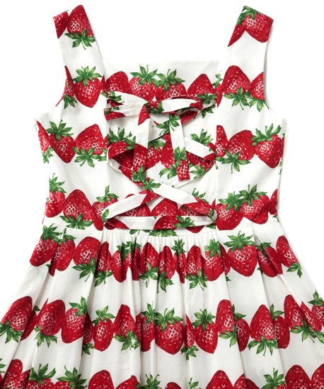 Strawberry Border Square JSK by Jane Marple