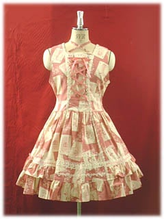 BABY, THE STARS〜　トランプアリス柄JSK　茶 Alice Trump JSK by Baby, the Stars Shine Bright