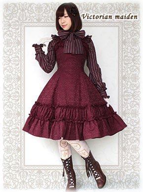 Baroque Jacquard Heart Frill JSK by Victorian Maiden
