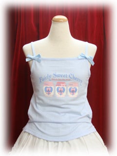 Cherry Ribbon Print Gingham Camisole by Baby, the Stars Shine Bright
