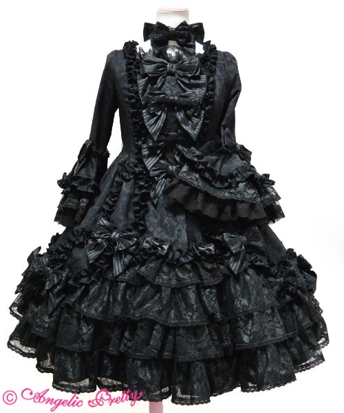 angelic pretty black dress Pompadour OP by Size:ONESIZE Men's Accessories black 12 drawer dresser