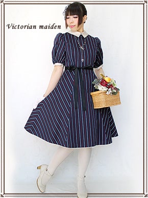 Regimental Stripe Intuck Ribbon OP by Victorian Maiden