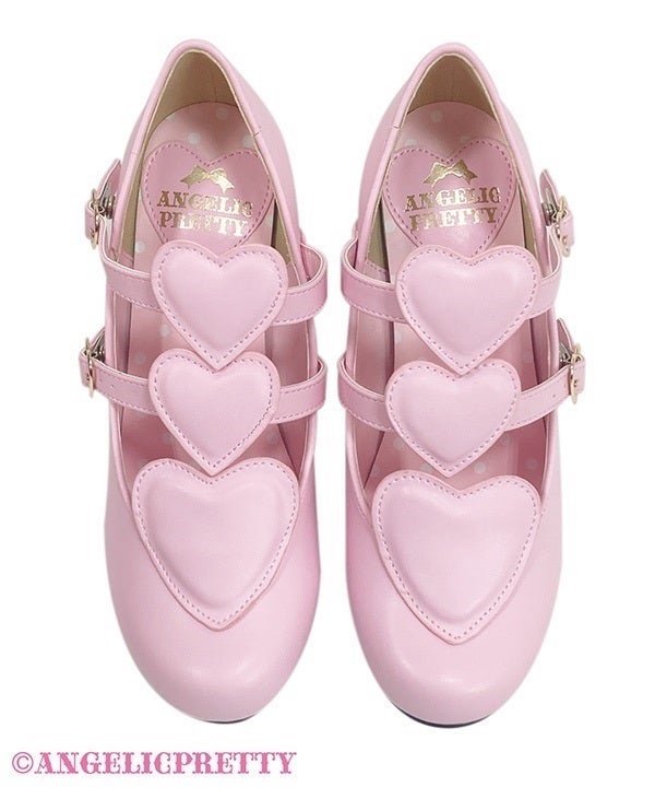 Trio Heart Shoes by Angelic Pretty