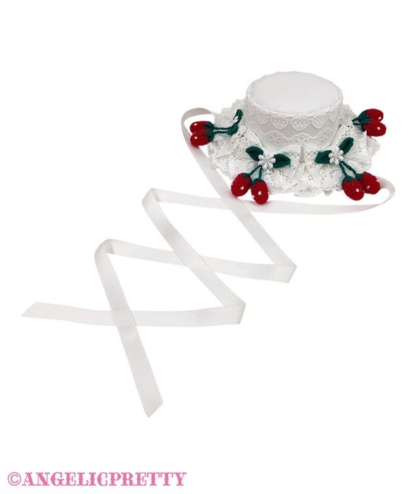 Dress-up Berry Knitted Mini Hat by Angelic Pretty