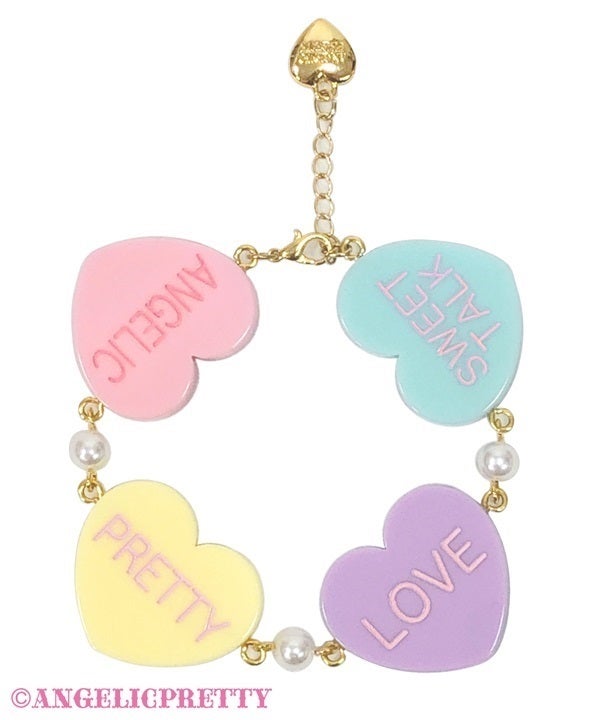 YUです☺︎ Dreamy Heart Candy Bracelet (2024) by Angelic Pretty