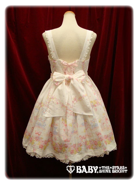 Unico ♥ in Bloomland柄スカラップジャンパースカート 501ddf07-9b35-5737-824f-