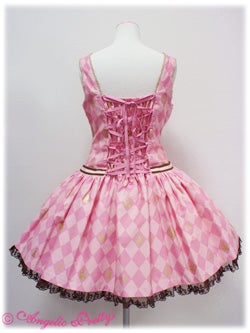 Chess Chocolate Dropped Waist JSK (2011 2nd Release) by Angelic Pretty