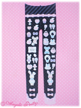 Angelic Pretty Fancy Paper Dollsタイツ Fancy Paper Dolls Tights by Angelic Pretty