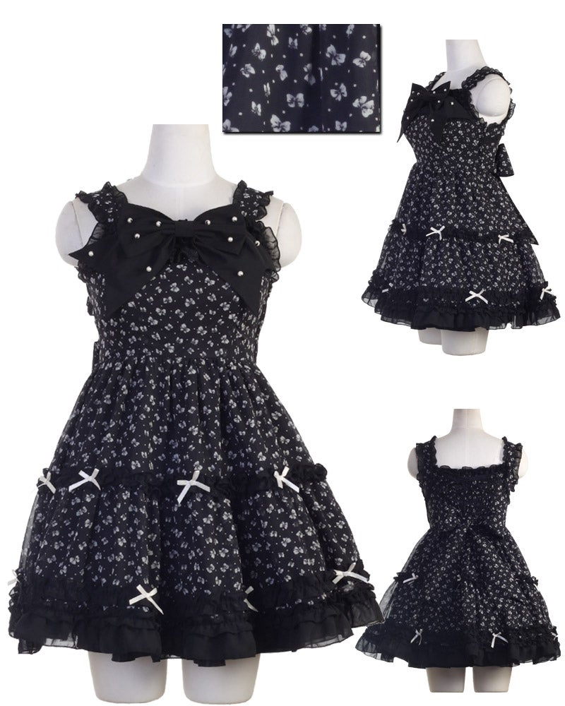 Bow Print Chic Chiffon JSK (L205) by Bodyline