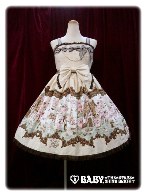 【超美品】BABY Sweets Hexenhaus柄リボンJSK ミント ロリ Welcome to the Sweets Hexenhaus ♪ Pearl JSK by Baby, the Stars